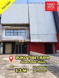 Ruko Tebet 3 Lantai Dijual Murah Sangat Cocok Untuk Usaha Akses Jalan Raya
