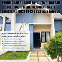Dijual perumahan subsidi di daerah deli tua 15 menit ke medan johor