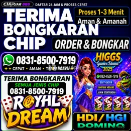 KHUSUS TERIMA BONGKAR CHIP DOMINO ISLAND HIGGS ๐ฅ BUKA 24JAM WA:0831-8500-7919
