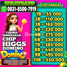 KHUSUS TERIMA BONGKAR CHIP DOMINO ISLAND HIGGS 🔥 BUKA 24JAM WA:0831-8500-7919