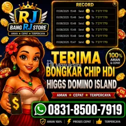 KHUSUS TERIMA BONGKAR CHIP DOMINO ISLAND HIGGS 🔥 BUKA 24JAM WA:0831-8500-7919