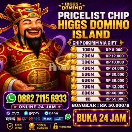 KHUSUS BONGKARAN CHIP HIGGS DOMINO ISLAND AMANAH DAN TERPERCAYA AGEN RESMI HGI ✅✅