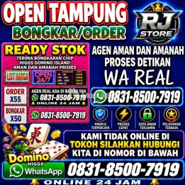 KHUSUS TERIMA BONGKAR CHIP DOMINO ISLAND HIGGS 🔥 BUKA 24JAM WA:0831-8500-7919
