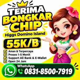 KHUSUS TERIMA BONGKAR CHIP HDI DOMINO ISLAND HIGGS 🔥 BUKA 24JAM WA:0831-8500-7919