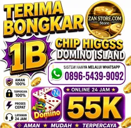 KHUSUS TERIMA BONGKAR CHIP DOMINO ISLAND HIGGS 🔥 BUKA 24JAM WA:0896-5439-9092