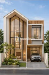 Rumah Skandinavia 2 Lantai di Karangploso, Malang