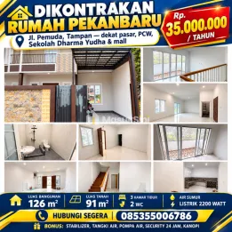 SEWA RUMAH JL PEMUDA TAMPAN