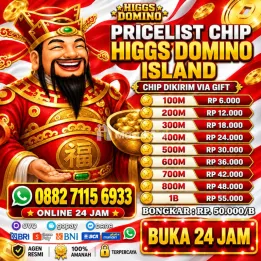 TERIMA BONGKARAN CHIP HIGGS DOMINO ISLAND AMANAH PROSES CEPAT OPEN 24JAM ✅ WA 0882-7115-6933